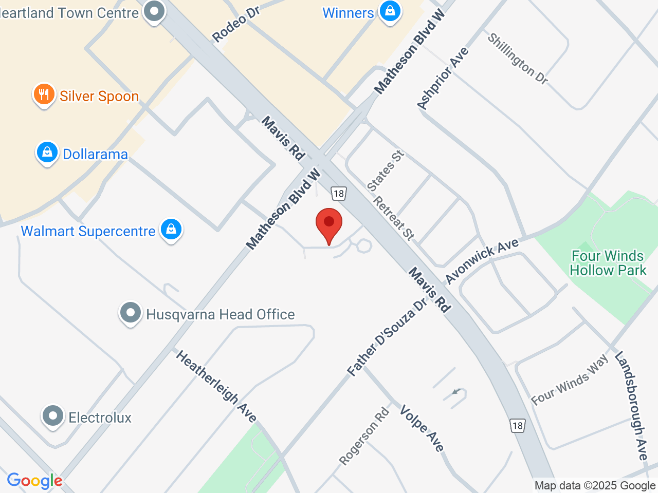 Street map for Canna Cabana, 5700 Mavis Rd, Mississauga ON