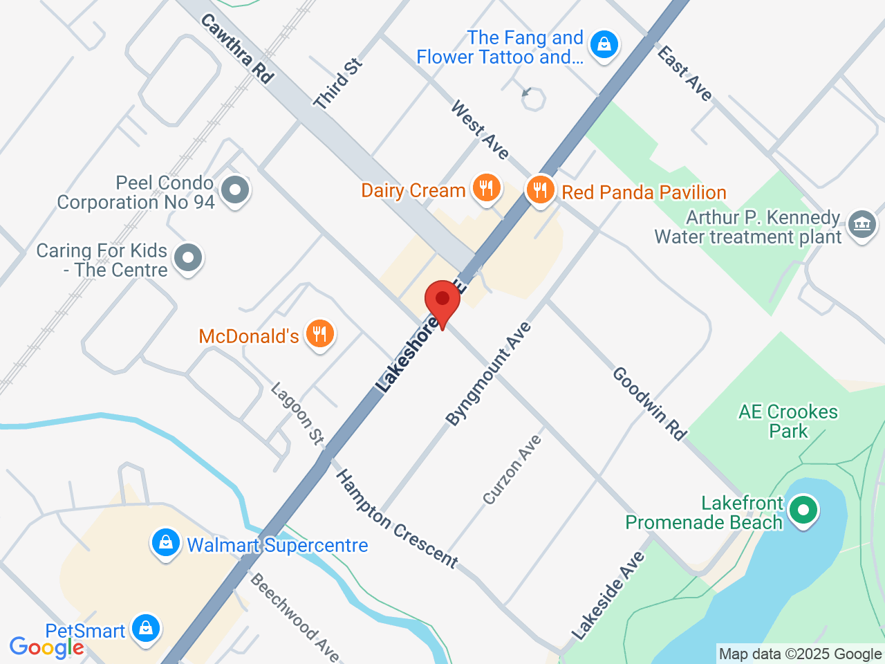 Street map for Cannabis Hut, 632 Lakeshore Rd E, Mississauga ON
