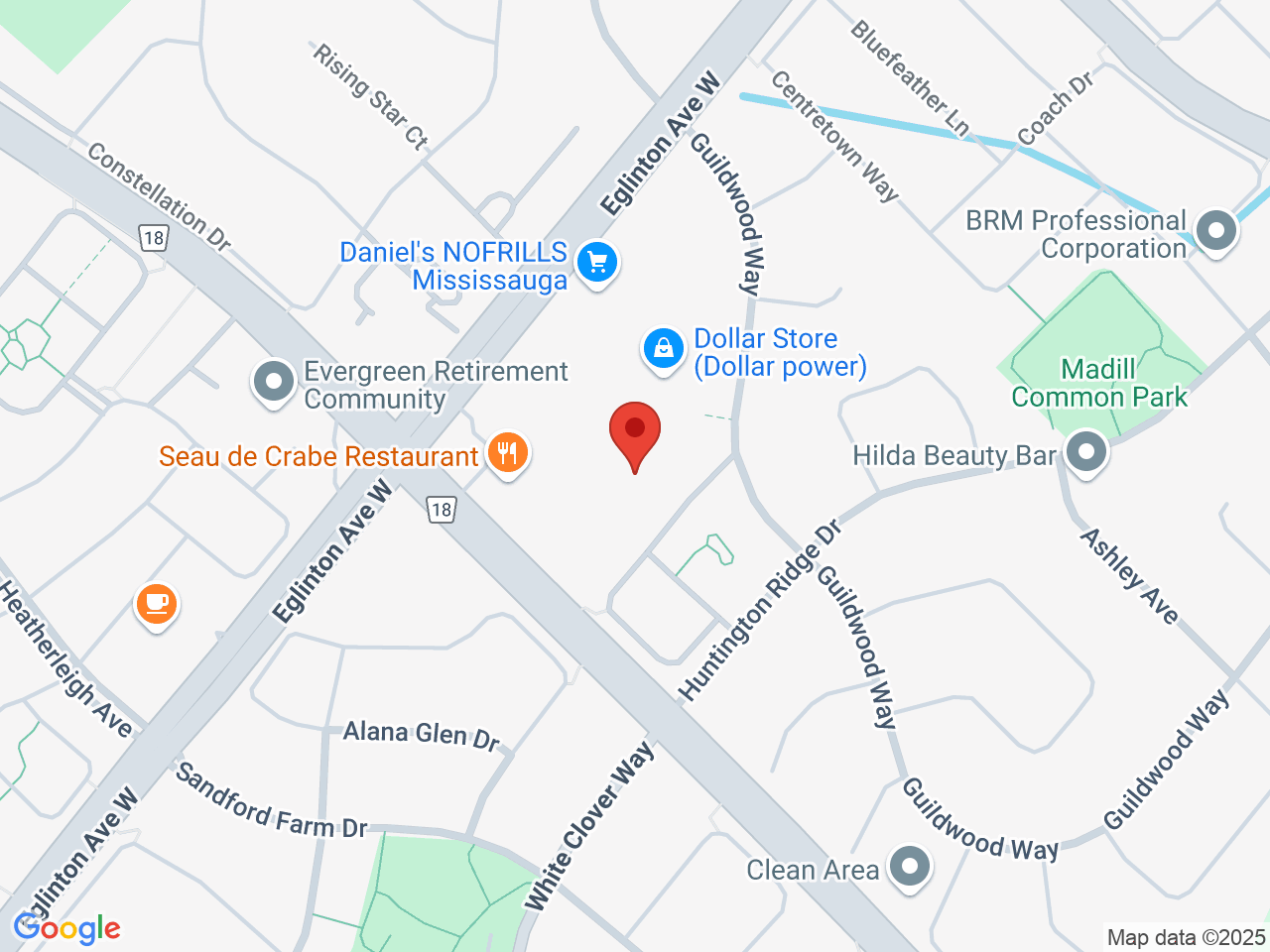 Street map for The Woods Cannabis, 660 Eglinton Ave W unit 7, Mississauga ON