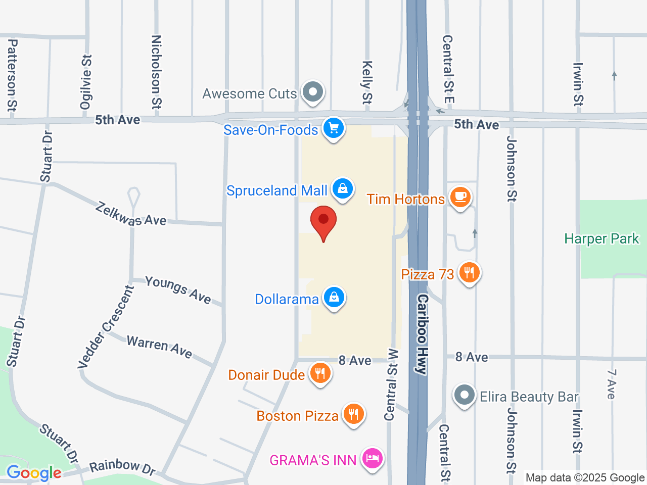 Street map for BC Cannabis Store Spruceland, 