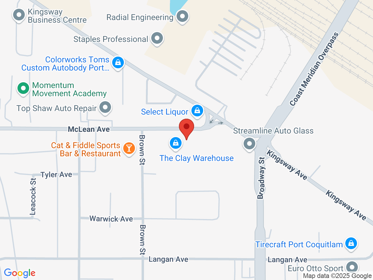 Street map for Boss Cannabis, 1760 Kingsway Ave, Port Coquitlam BC