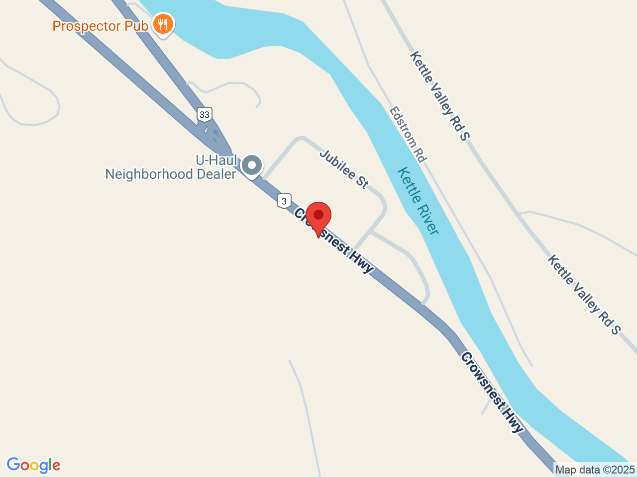 Street map for Cahoots Cannabis, 4120B BC-3, Rock Creek BC