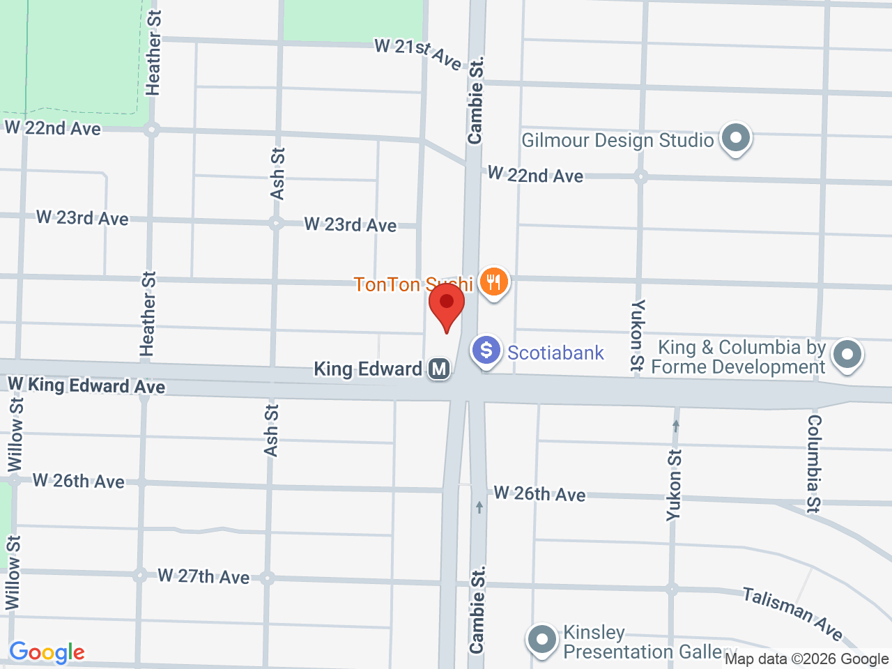 Street map for City Cannabis Co, 4055 Cambie St., Vancouver BC