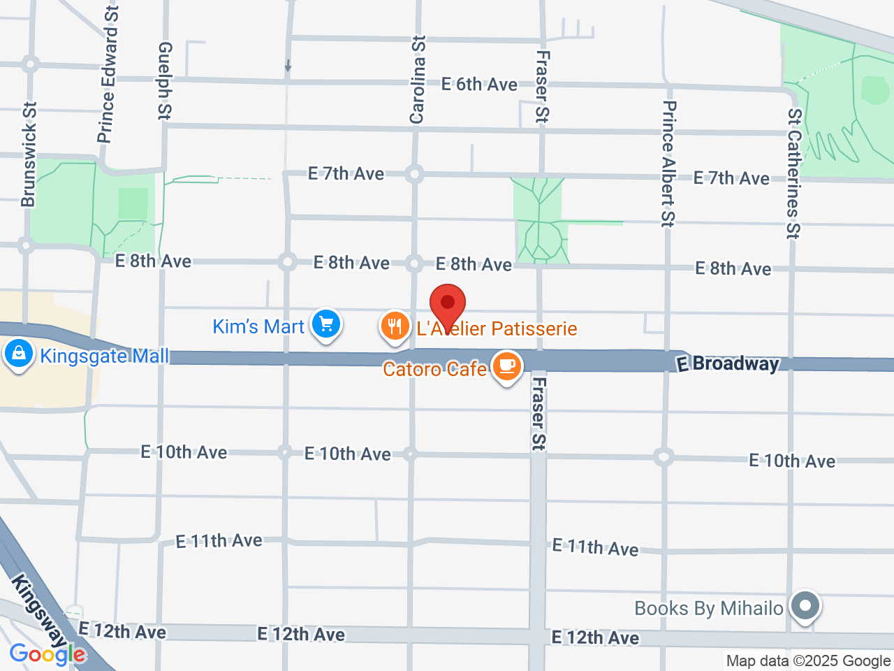 Street map for Generation Cannabis, 609 E Broadway, Vancouver BC