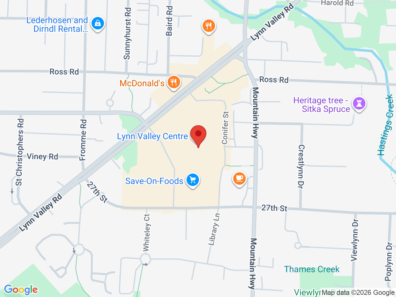 Street map for Imagine Cannabis, 1199 Lynn Valley Rd #124, North Vancouver BC