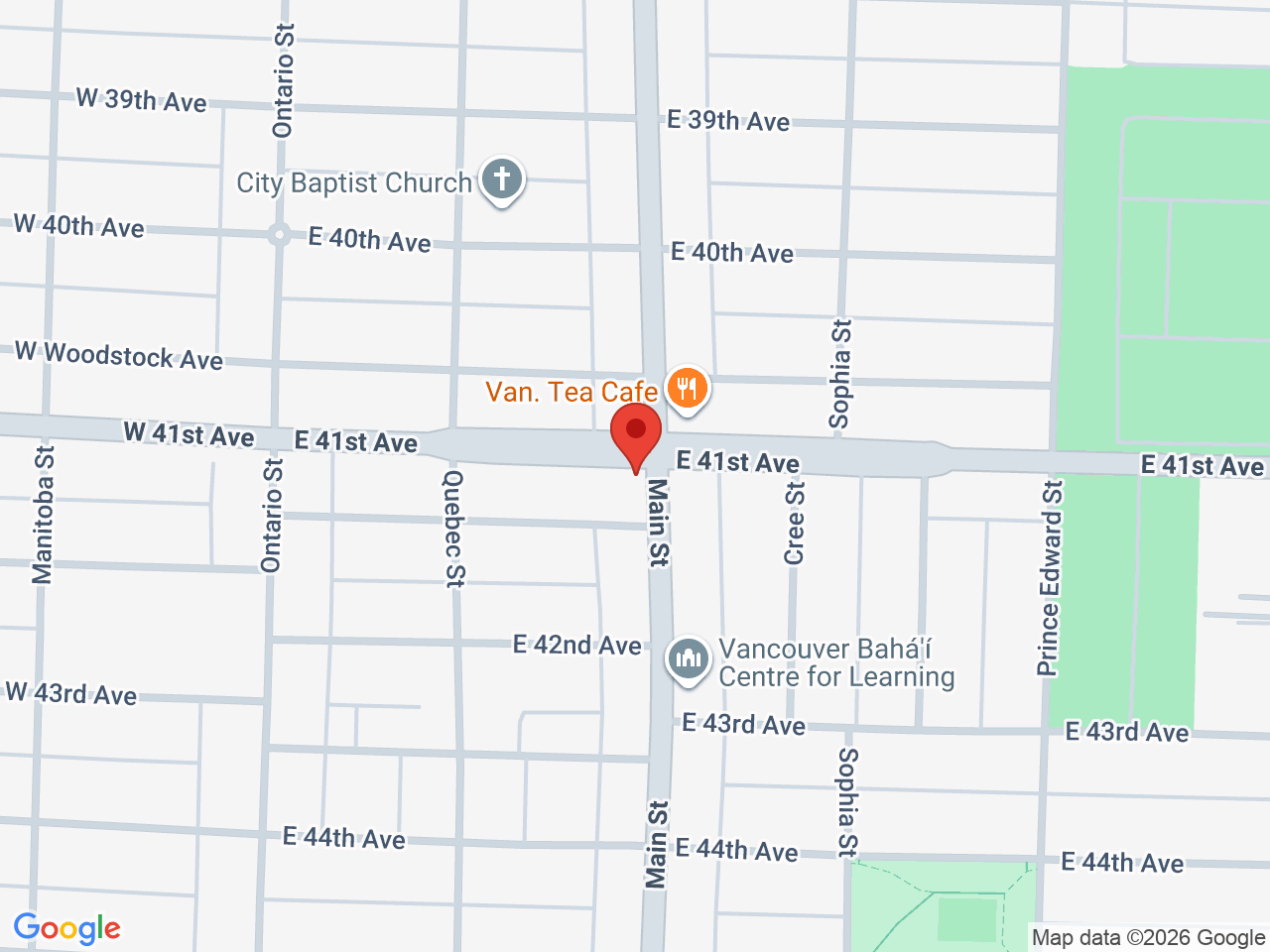 Street map for Main and 41st Cannabis, 5707 Main St, Vancouver BC