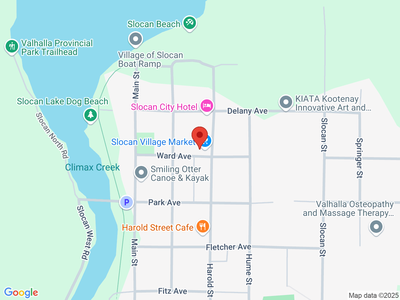 Street map for Weed Be Delighted, 519 Harold St Unit B, Slocan BC