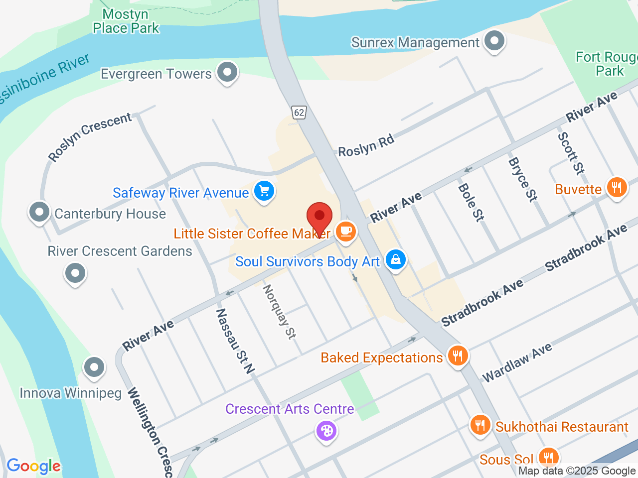 Street map for Canna Cabana, 481 River Ave #2, Winnipeg MB