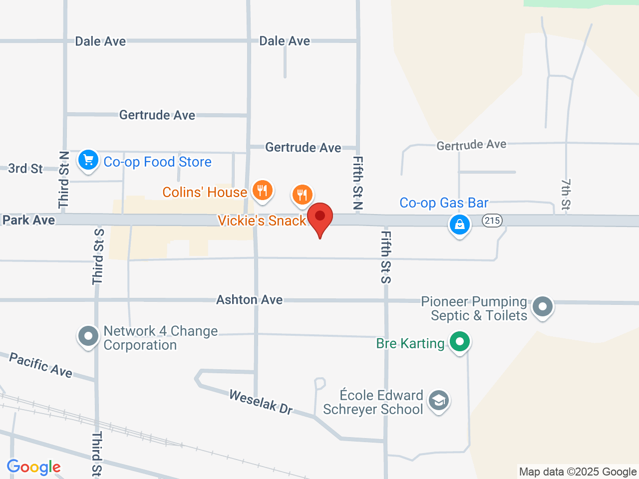 Street map for Cottage Country Cannabis, 724 Park Ave, Beausejour MB