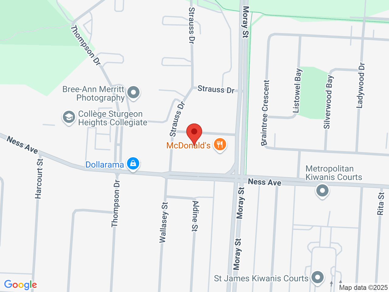 Street map for Lucy's Cannabis, 2367 Ness Ave, Winnipeg MB