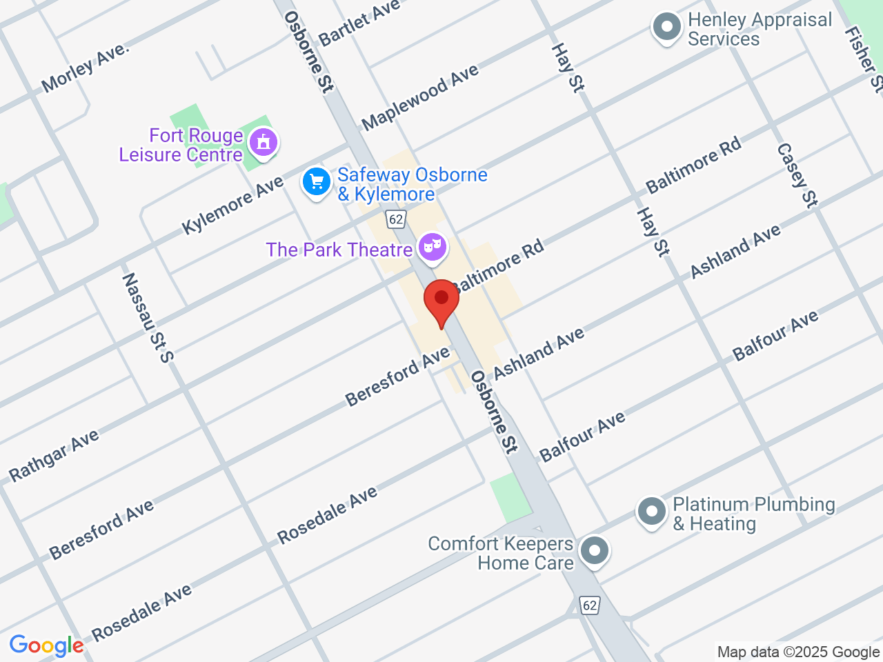 Street map for Parrot Pot Shop, 719 Osborne St, Winnipeg MB