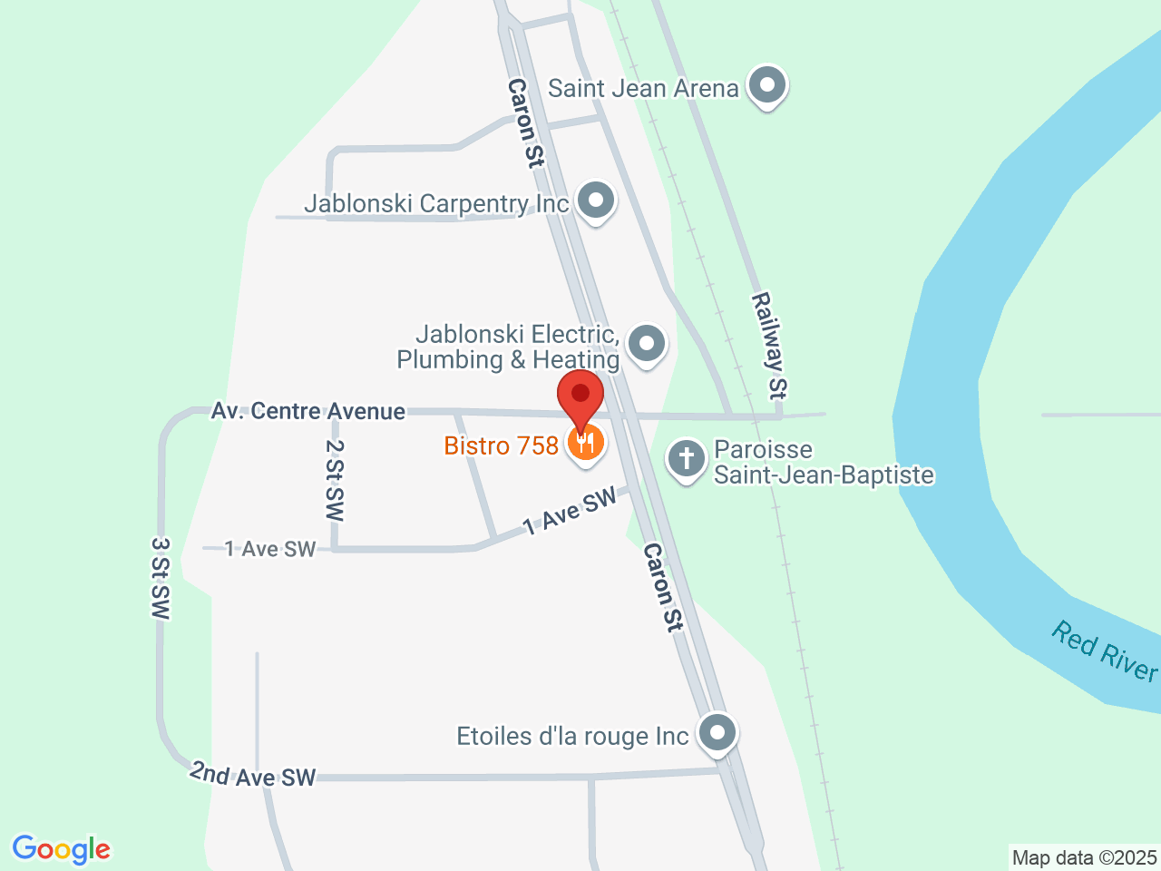 Street map for St. Jean Grocery/J's Cannabis, 174 Caron St, Saint Jean Baptiste MB