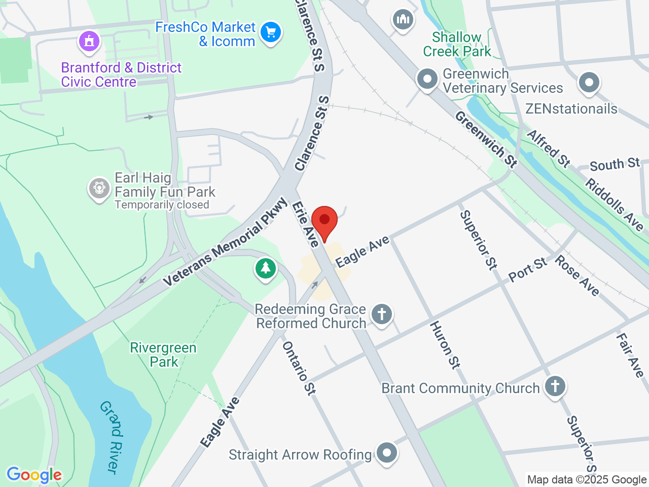 Street map for 6420 Cannabis Store, 64 Erie Ave, Brantford ON