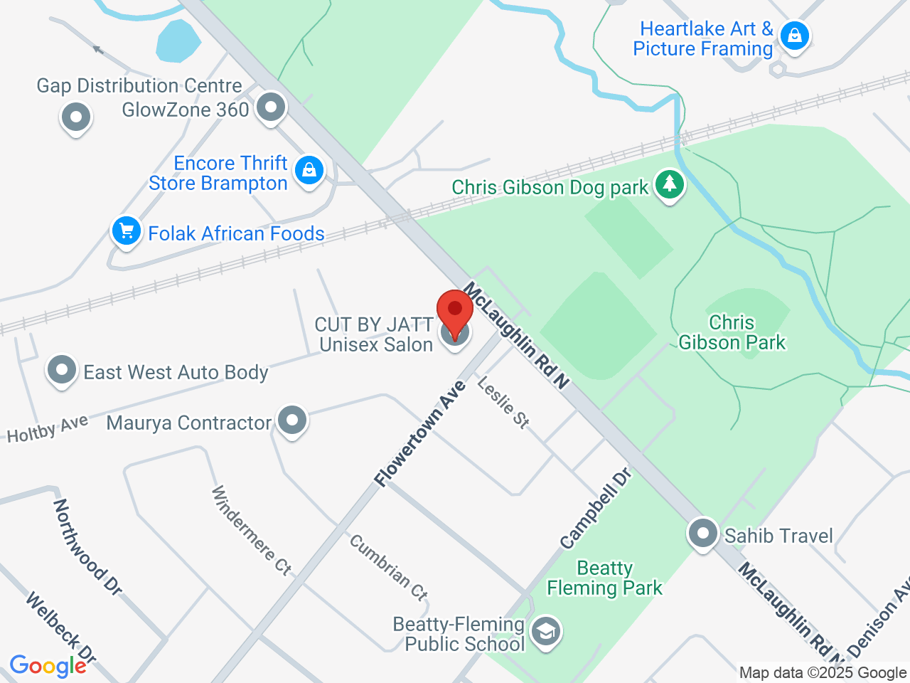 Street map for 6ix Cannabis, 4 Flowertown Ave, Brampton ON