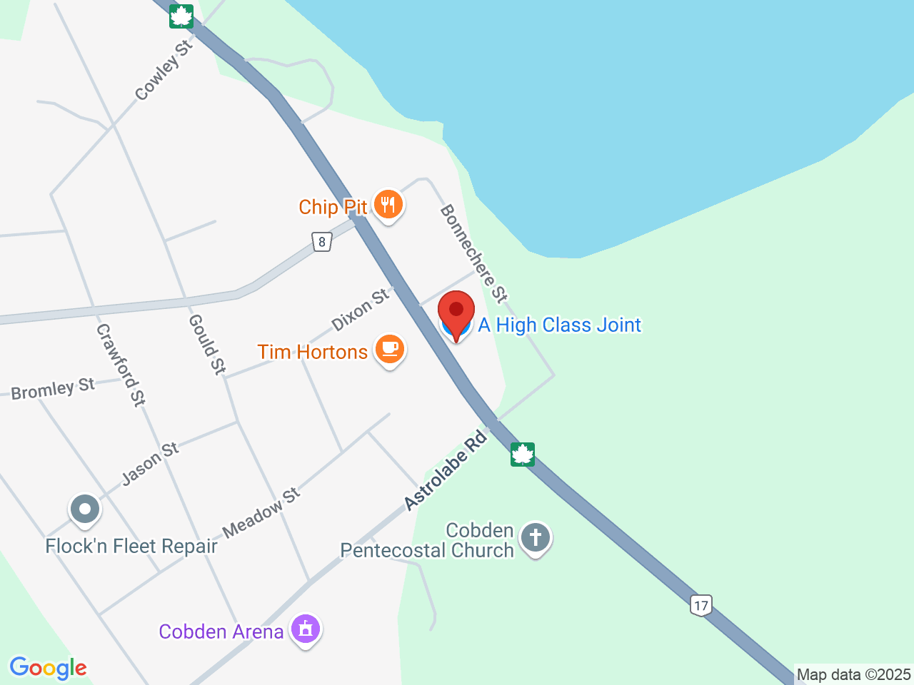 Street map for A High Class Joint, 10 Pembroke St, Cobden ON