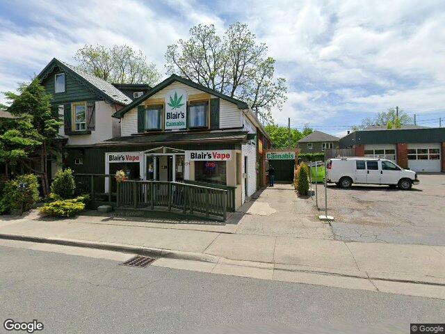 Street view for Blair's Cannabis, 194 King St W, Dundas ON
