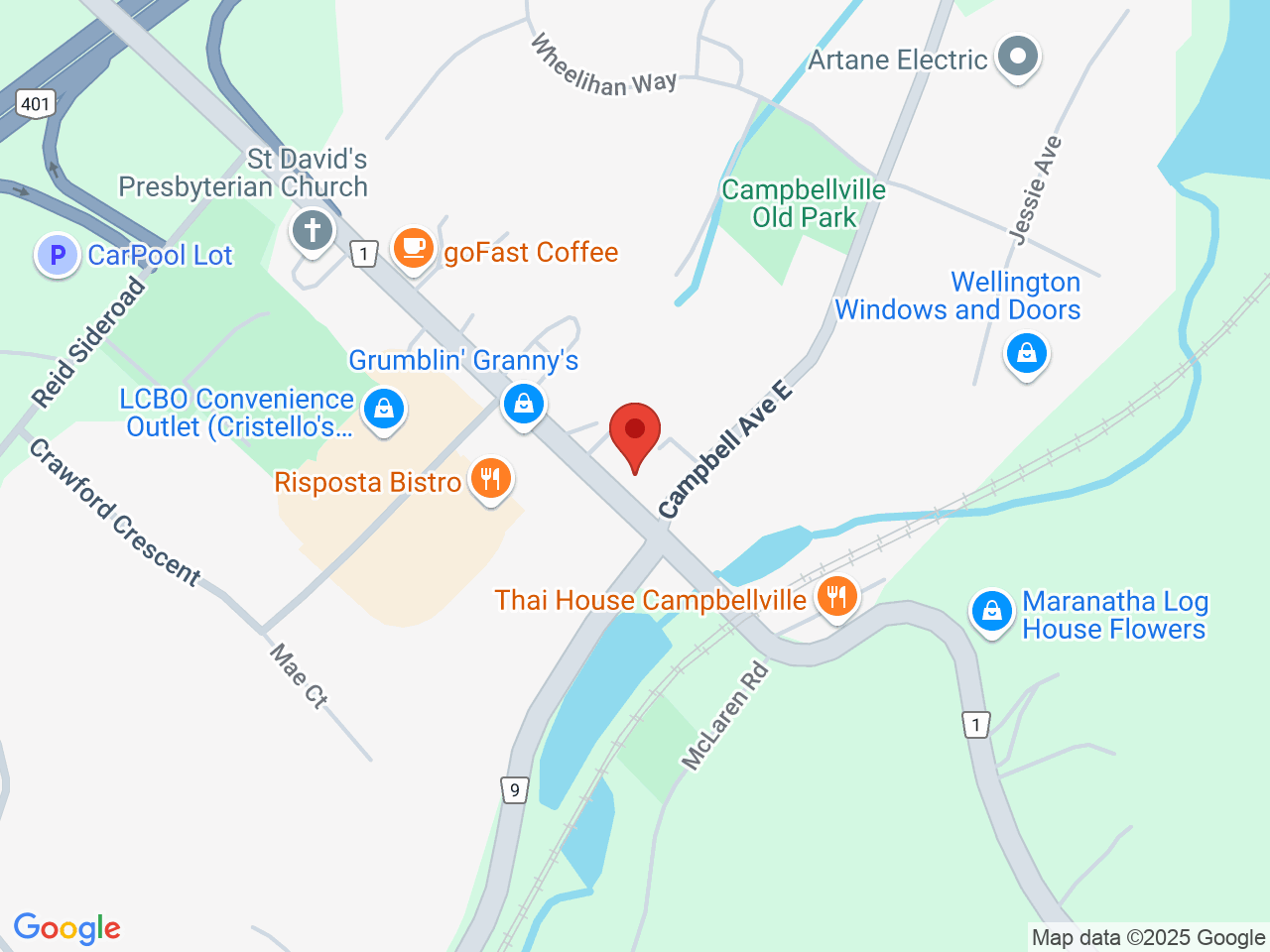 Street map for Bud's Cannabis Store, 19 Main St N, Milton ON