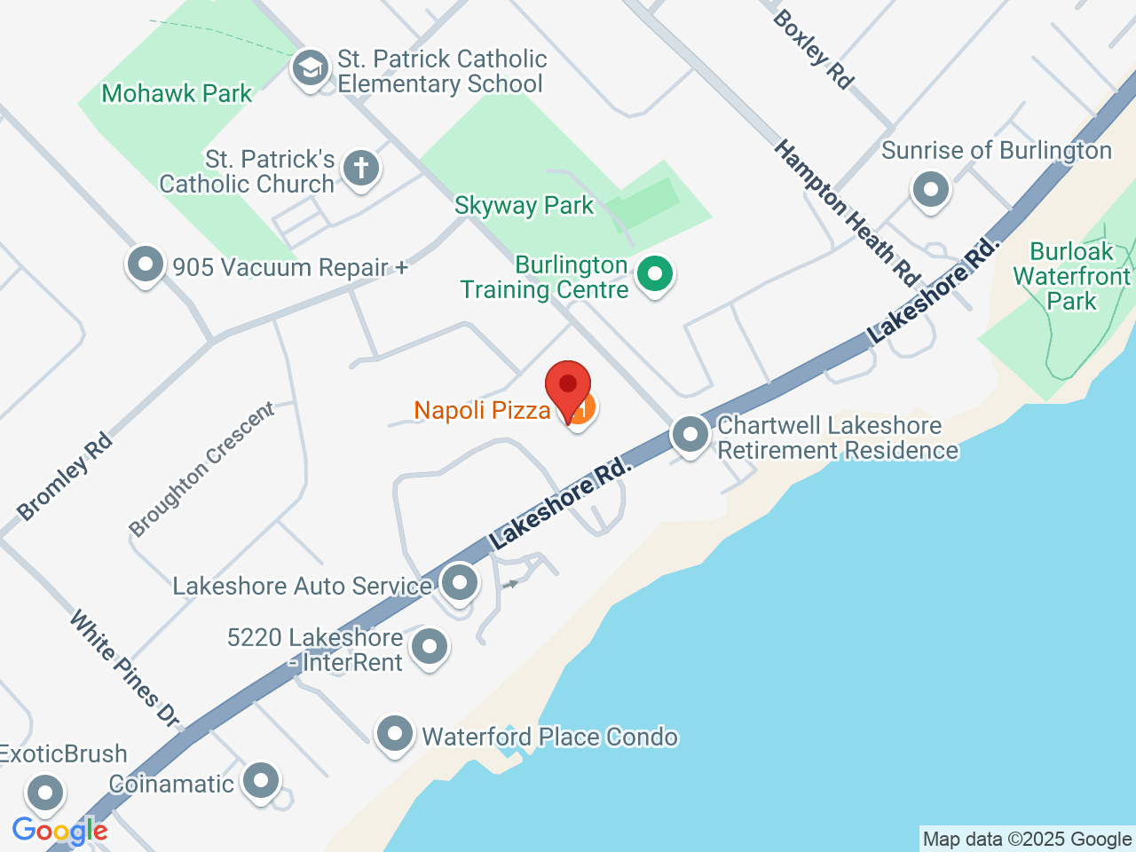Street map for Buds House, 5291 Lakeshore Rd, Burlington ON
