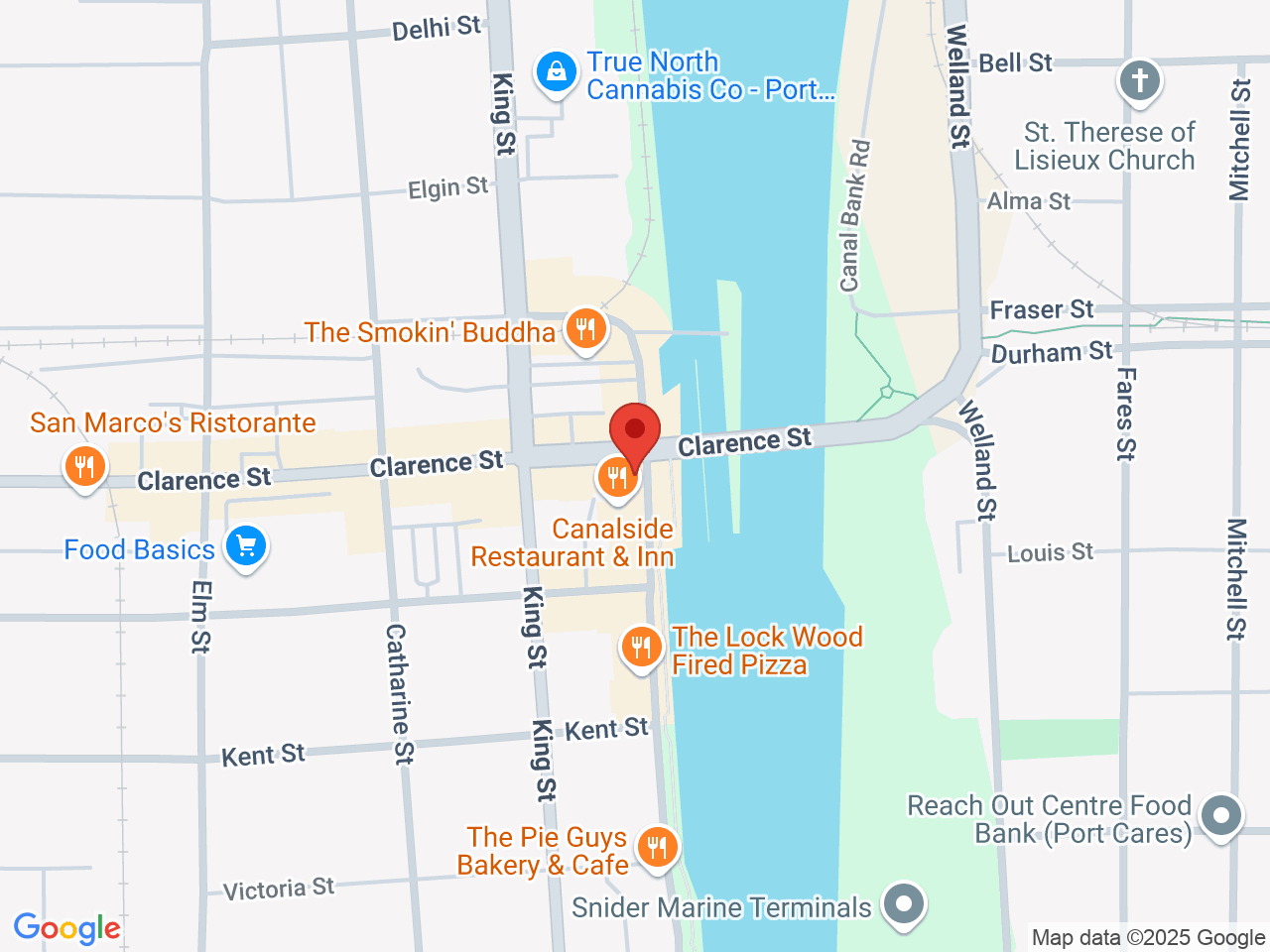 Street map for Canal Cannabis, 240 West St, Port Colborne ON