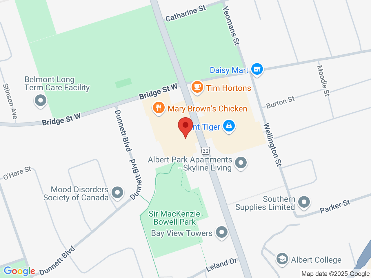 Street map for Canna Cabana, 150 Sidney St, Belleville ON