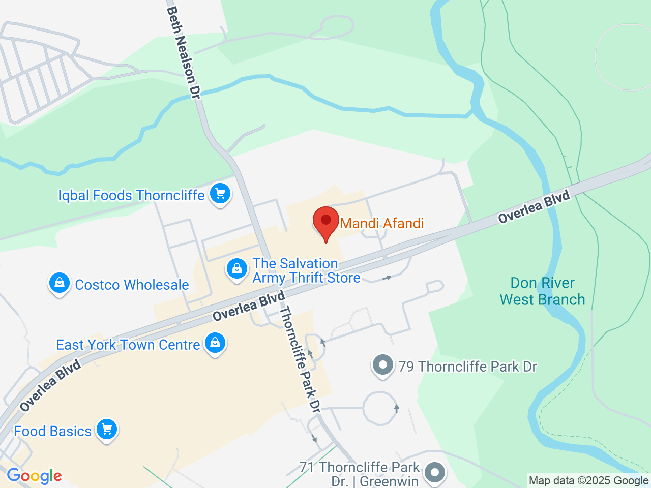 Street map for Cannabis Camel, 66 Overlea Blvd unit 11, Toronto ON