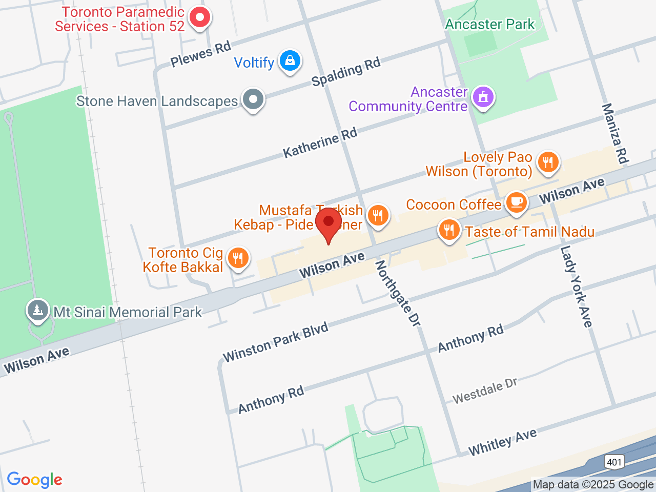 Street map for Cannabis Hut, 898 Wilson Ave, North York ON