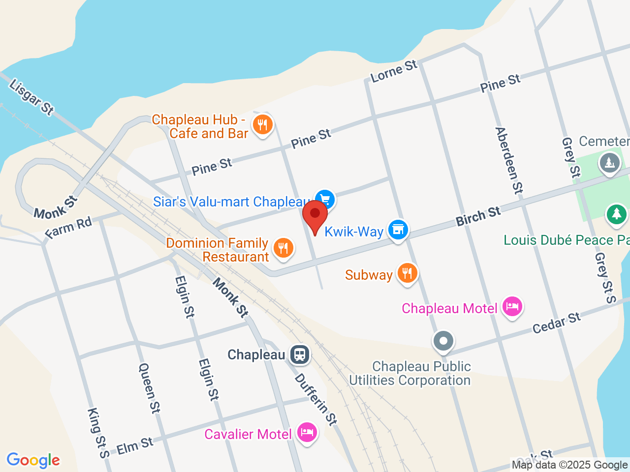 Street map for Chapleau Cannabis Store, 10 Young St, Chapleau ON