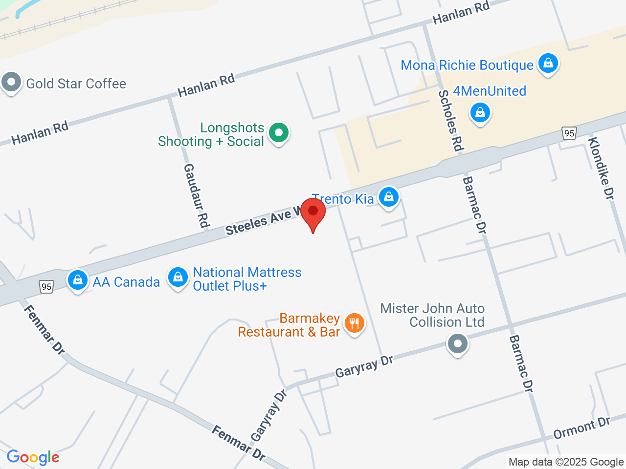 Street map for Crown Leaf, 5455 Steeles Ave W Unit 2, North York ON
