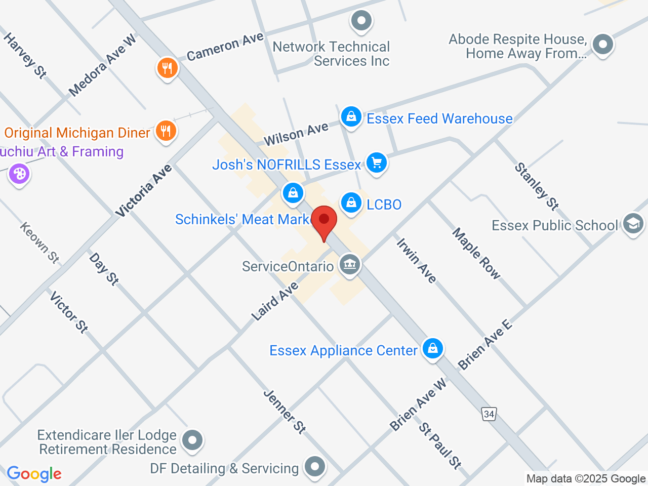 Street map for Discounted Cannabis, 4 Talbot St N, Essex ON