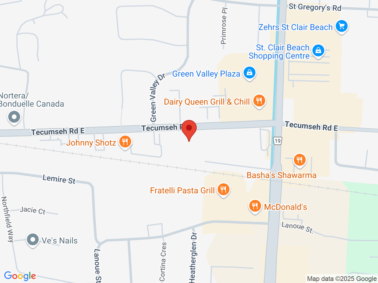 Street map for Discounted Cannabis, 13139 Tecumseh Rd E, Windsor ON