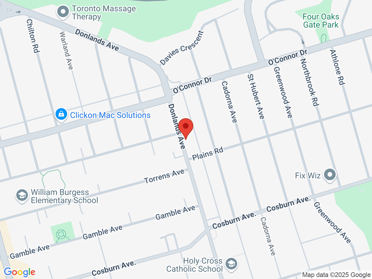 Street map for Donlands Cannabis, 383 Donlands Ave, Toronto ON