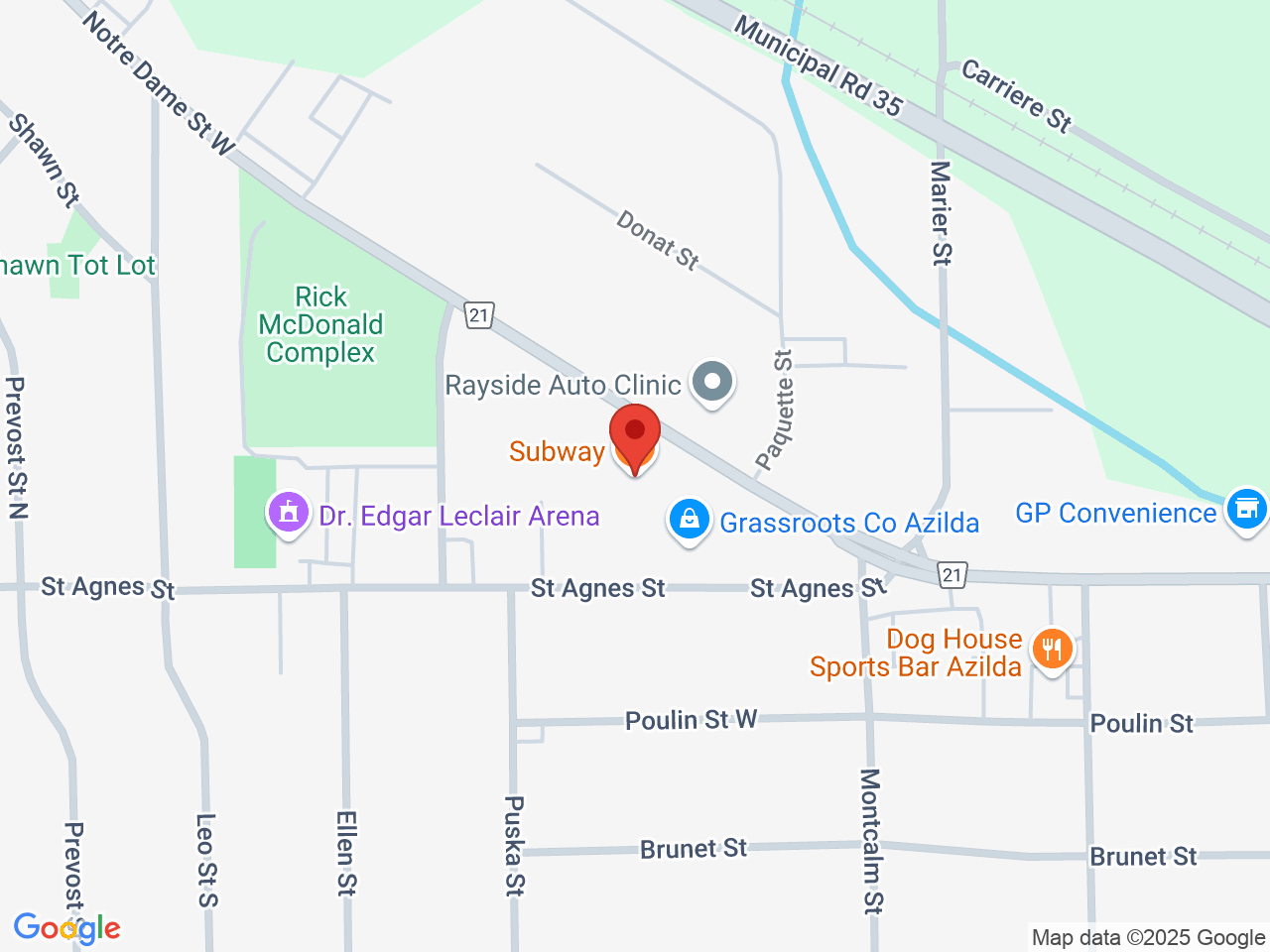 Street map for Grassroots Co, 93 Notre Dame Ave, Azilda ON