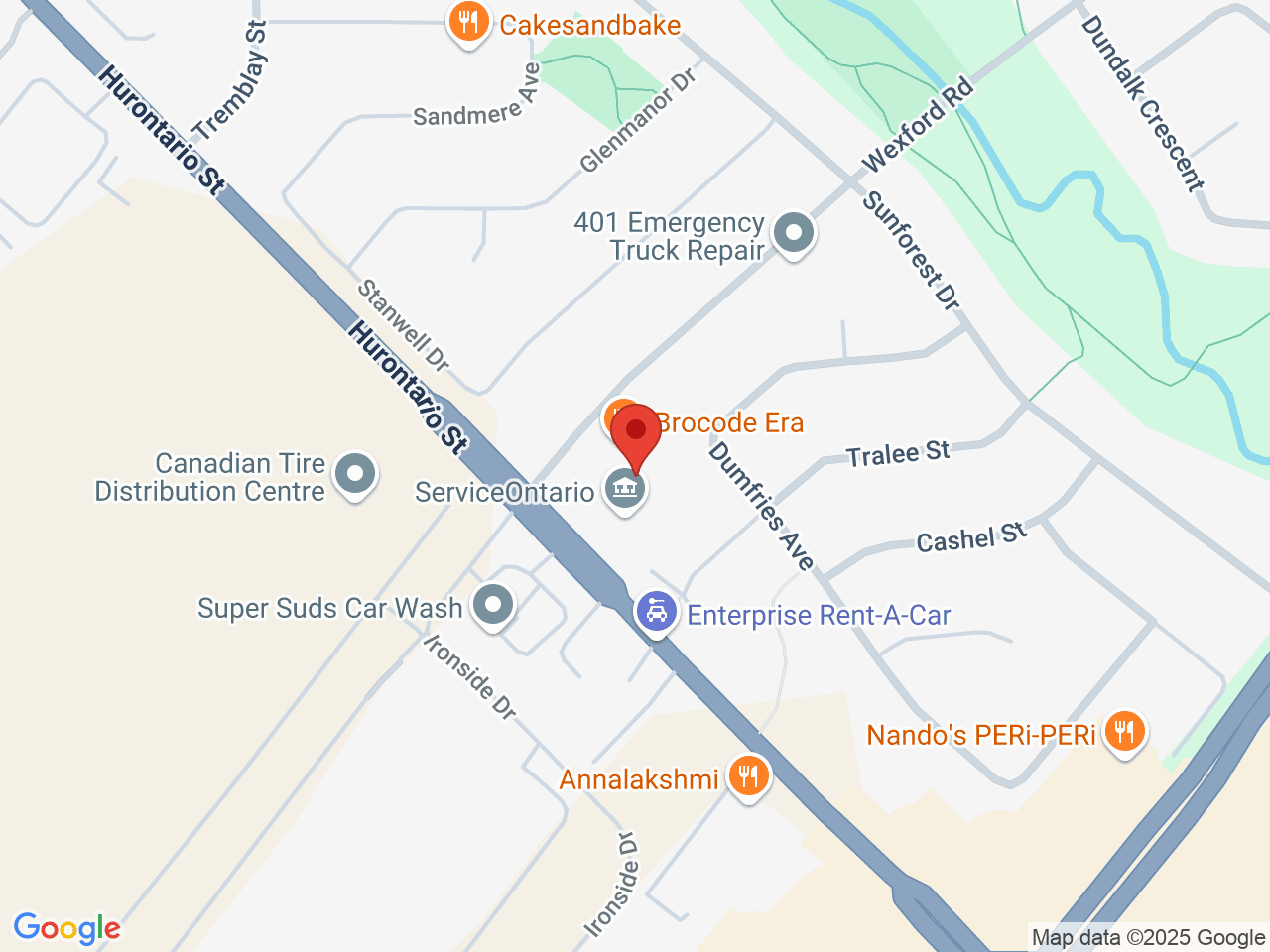 Street map for Holland Daze, 1 Wexford Rd #4, Brampton ON