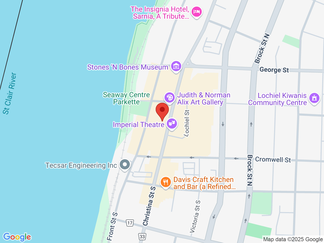 Street map for Homegrown Cannabis, 173 Christina St N, Sarnia ON