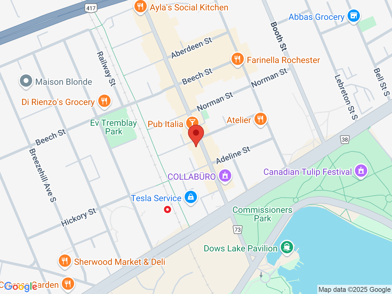 Street map for Pakalolo, 440 Preston St, Ottawa ON