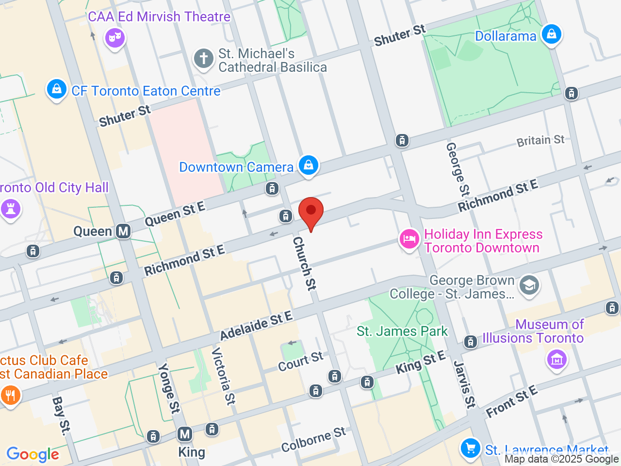 Street map for Phoenix Cannabis, 101 Church St, Toronto ON