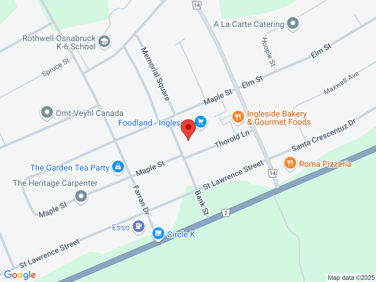 Street map for ShinyBud Cannabis Co., 21 Thorold Ln, Ingleside ON