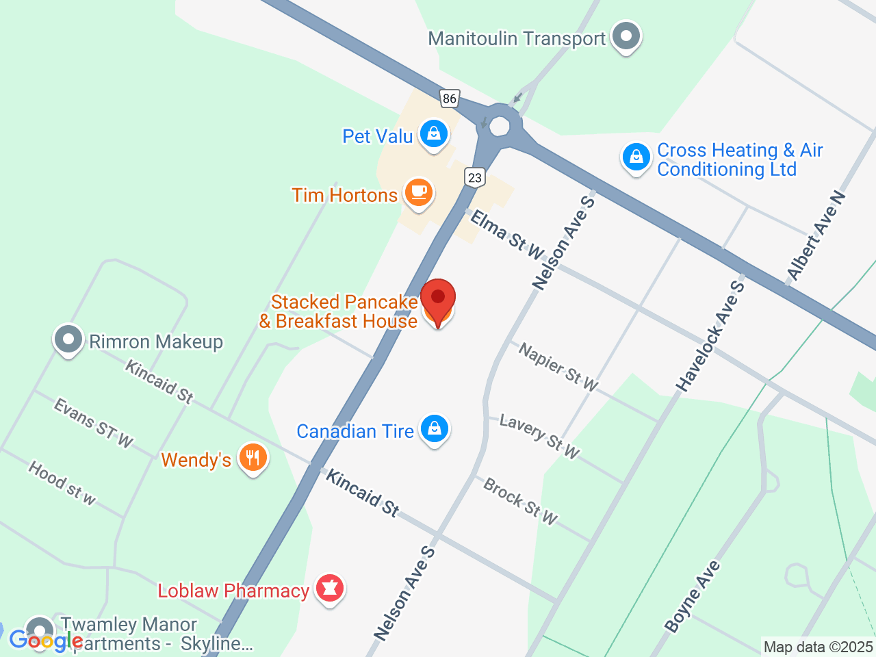 Street map for The Cannabis Guys, 300 Mitchell Rd S Unit 8, Listowel ON