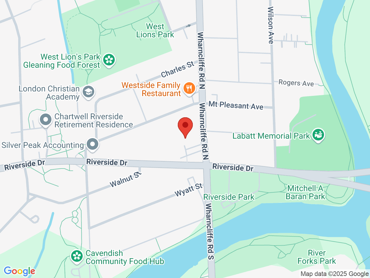 Street map for The Cannabist Shop, 60 Wharncliffe Rd N, London ON