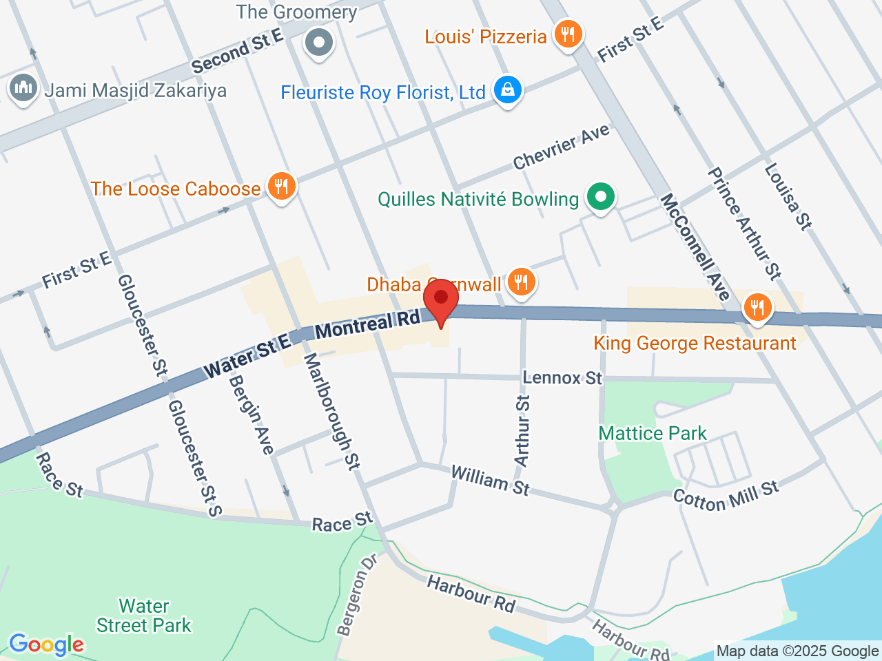 Street map for The Oz Store, 135 Montreal Rd, Cornwall ON