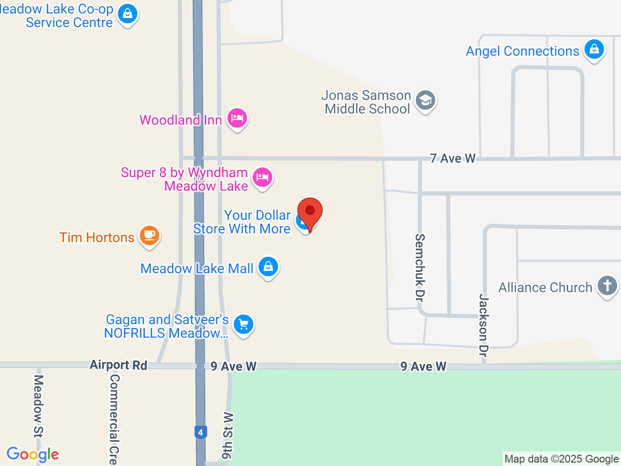 Street map for 5 Buds Cannabis, 812 B 9th St W, Meadow Lake SK