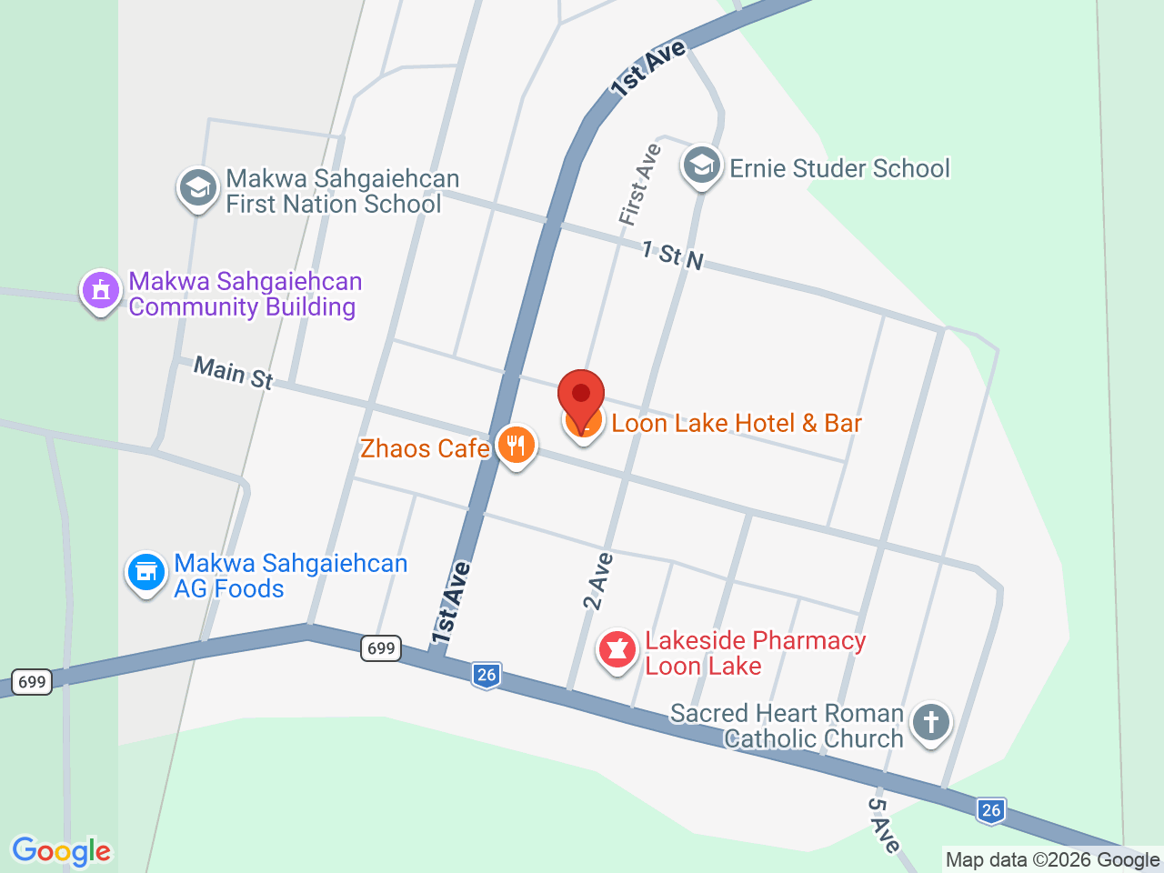 Street map for Loon Lake Cannabis, 409 Main St, Loon Lake SK