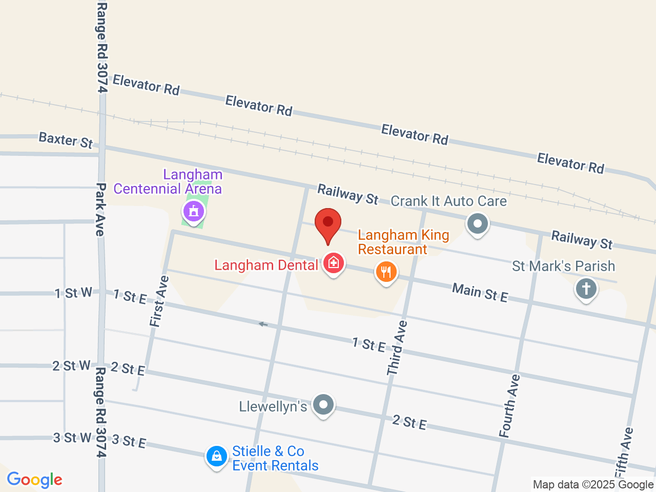 Street map for The Buzz Barn Cannabis, 213 Main St E, Langham SK