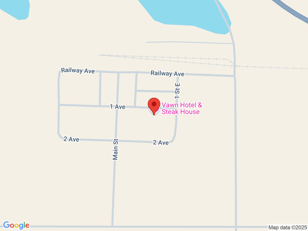 Street map for The Highdaway, 114 1 St E, Vawn SK