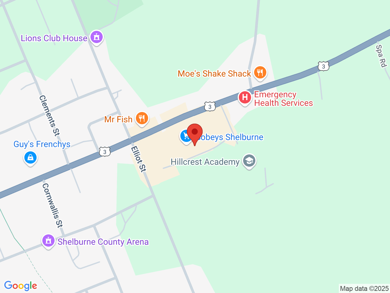 Street map for NSLC Cannabis, 115 King St, Shelburne NS