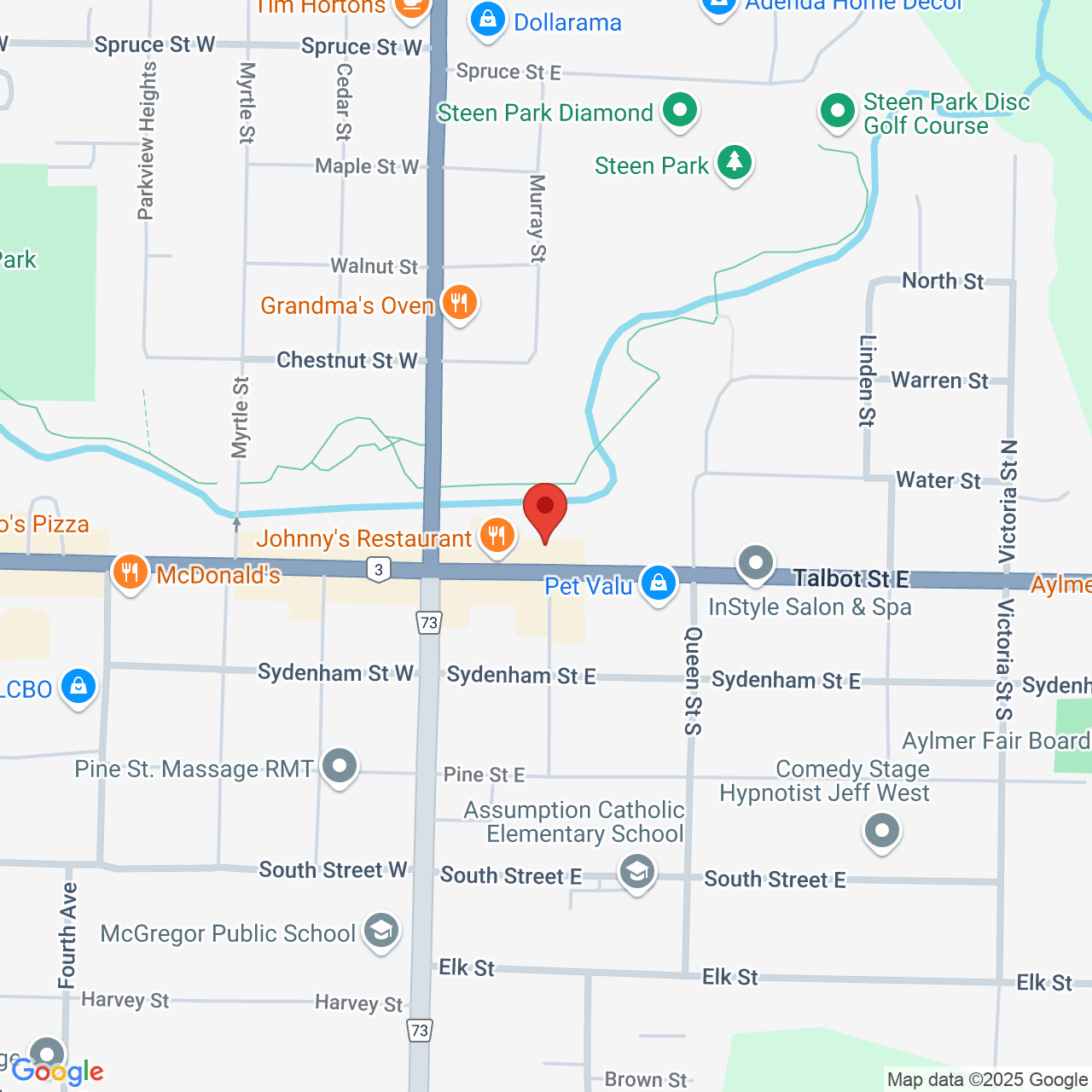 Street map for Cost Cannabis, 71 Talbot St E, Aylmer ON