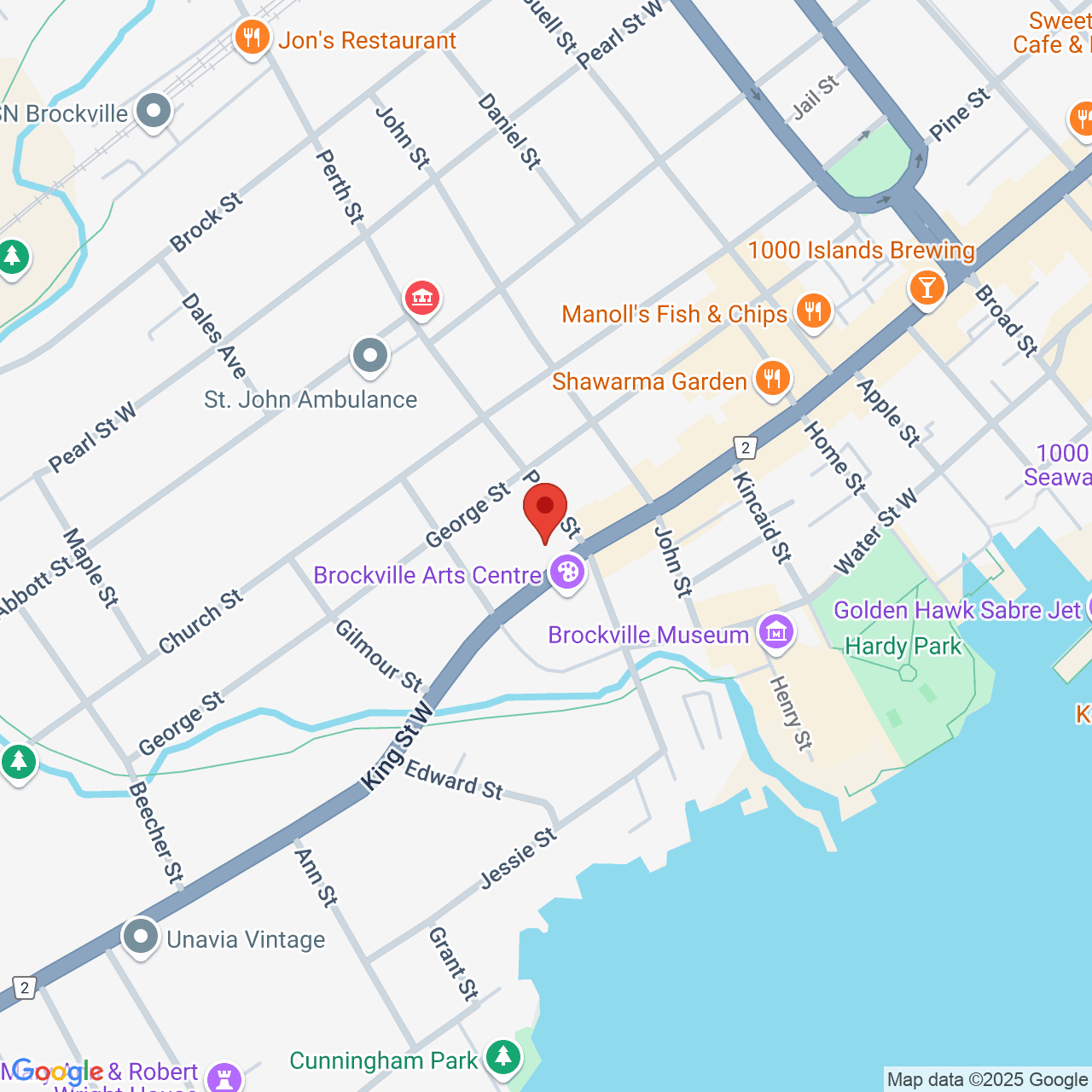 Street map for The Oz Store, 238 King St W, Brockville ON