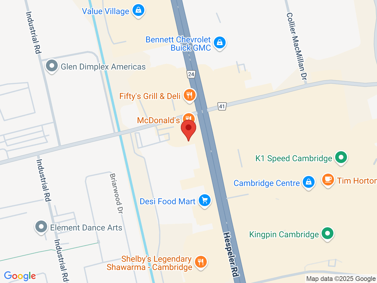 Street map for VIP Cannabis Co., 410 Hespeler Rd Unit 2A, Cambridge ON