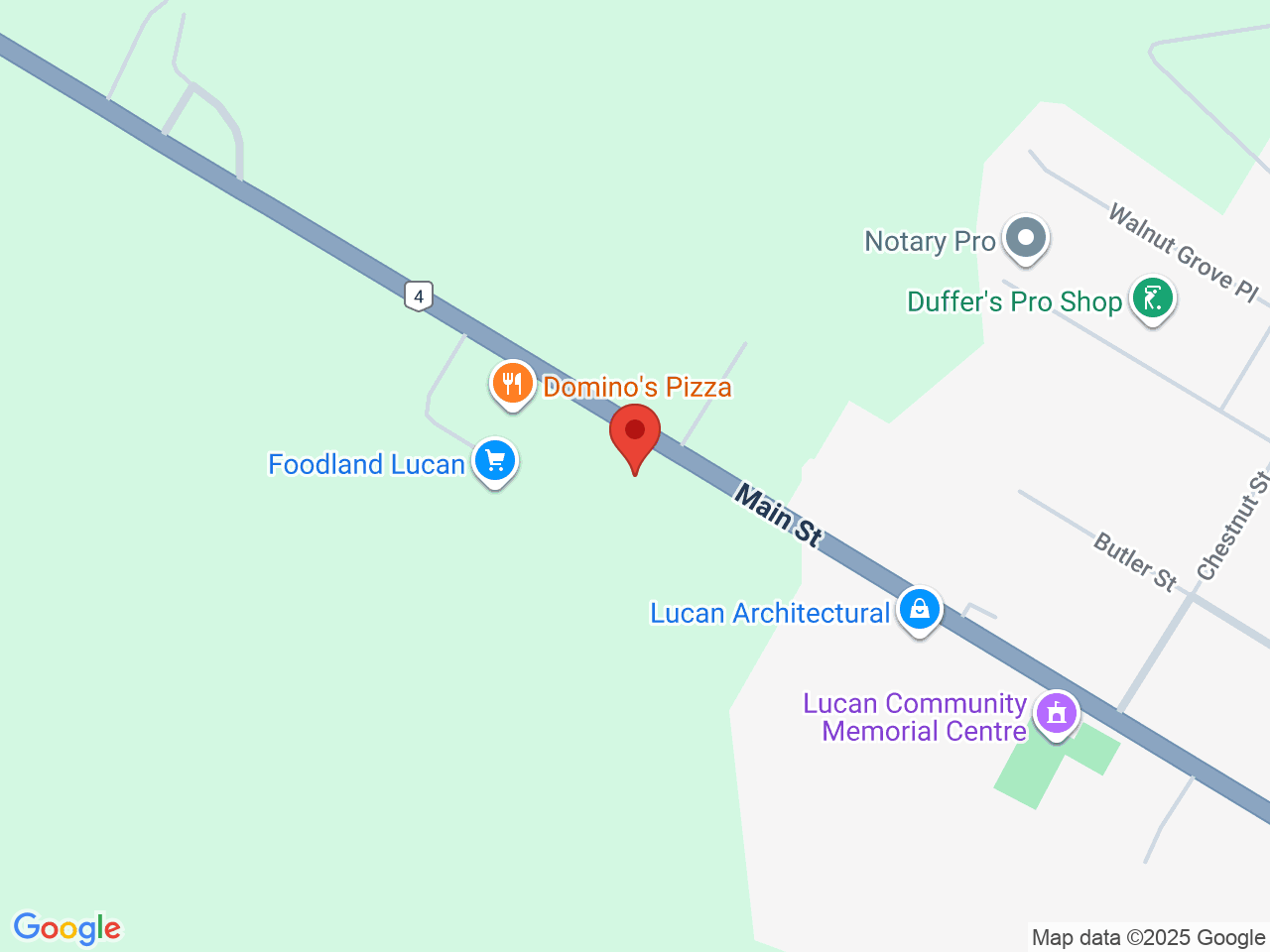 Street map for Canna Cabana, 389 Main St, Lucan ON