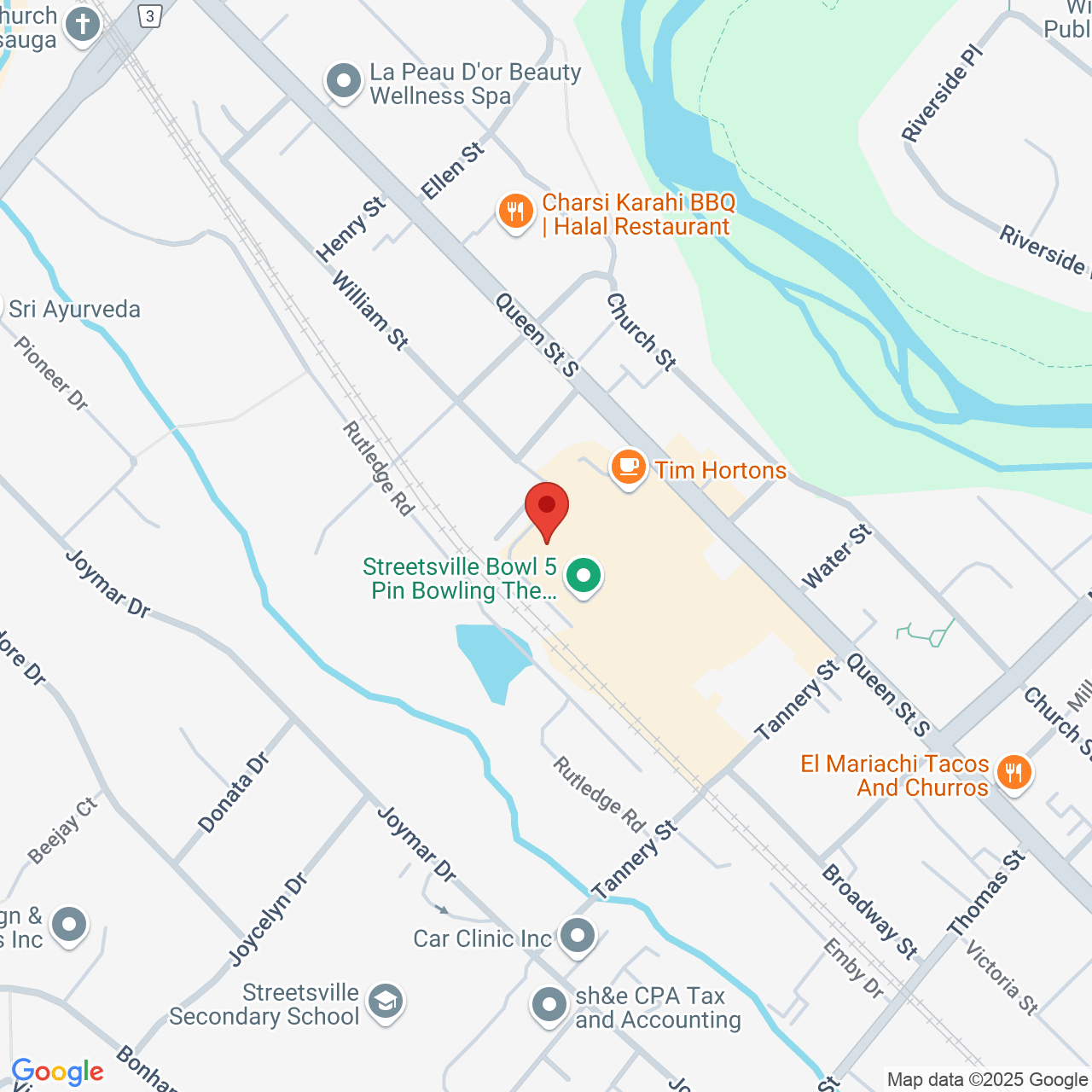 Street map for Crown Leaf, 128 Queen St S #13, Mississauga ON